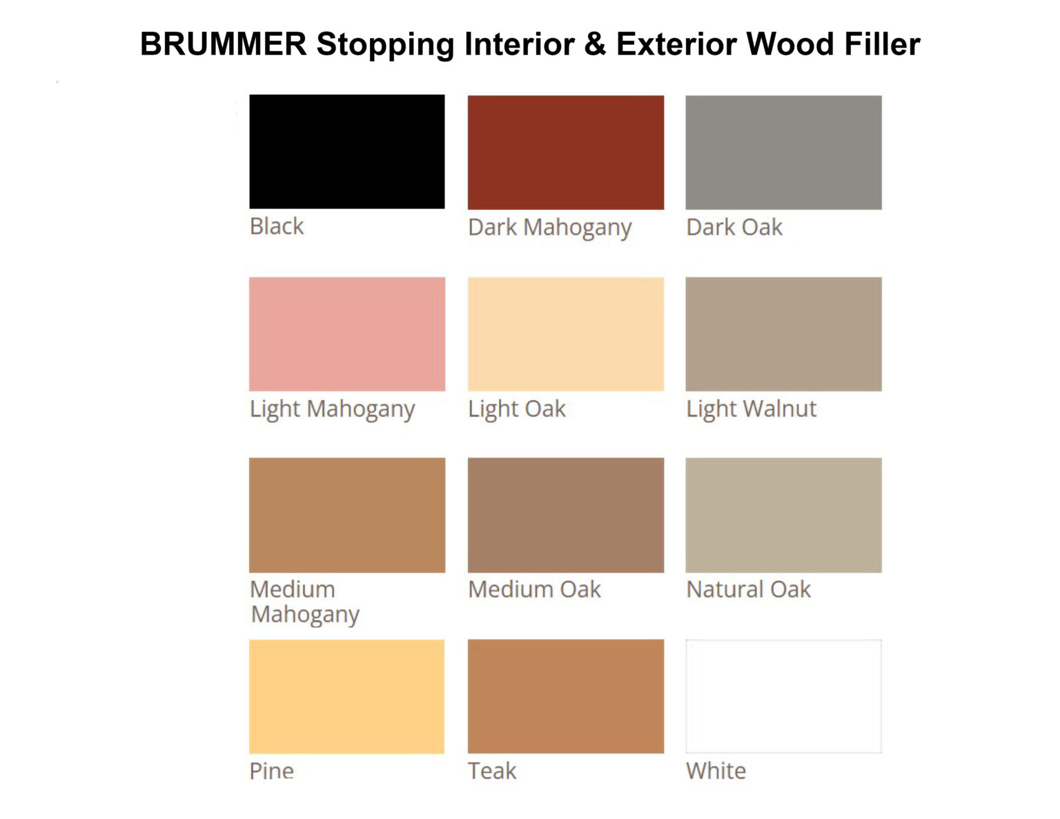 BRUMMER Stopping Interior & Exterior Wood Filler - Briwax International ...