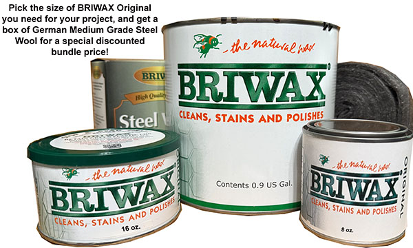 BRIWAX Original - German Steel Wool Bundle
